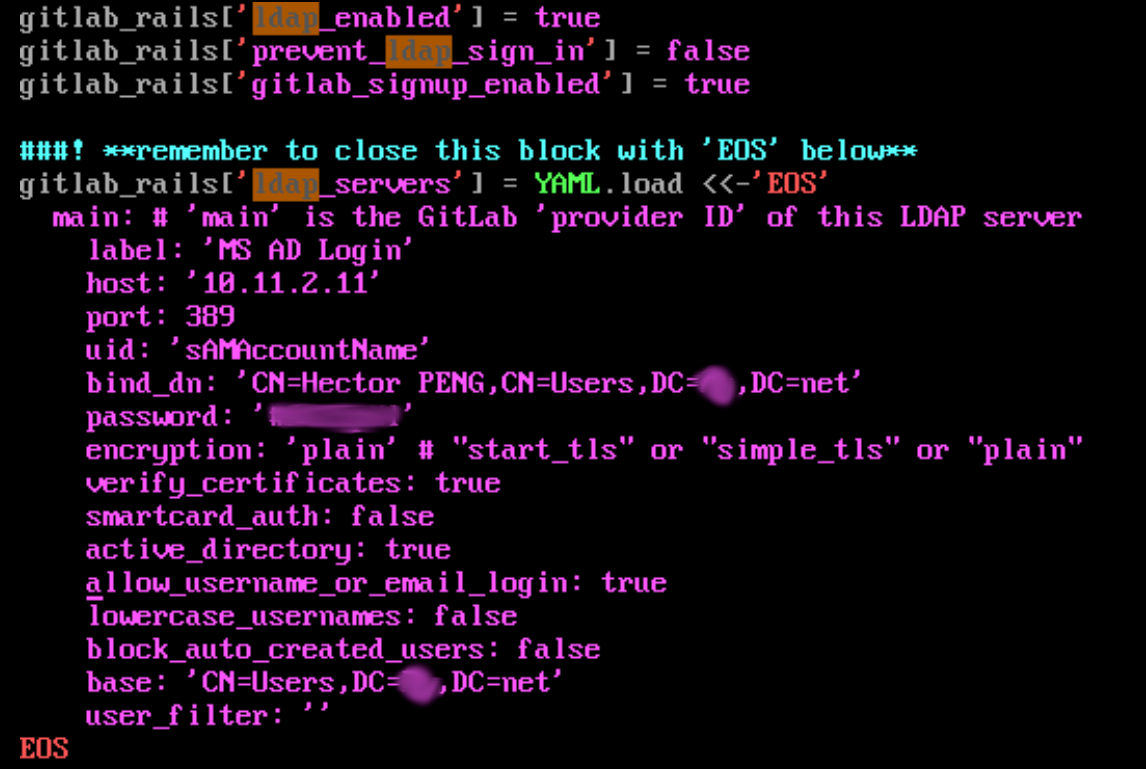 GitLab LDAP 认证配置